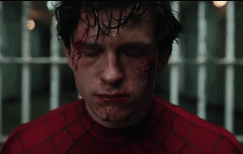 A Close Up Of A Man 'S Face With Blood On It . GIF