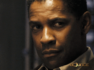 A Close Up Of A Man 'S Face With Bounce Written In Gold GIF