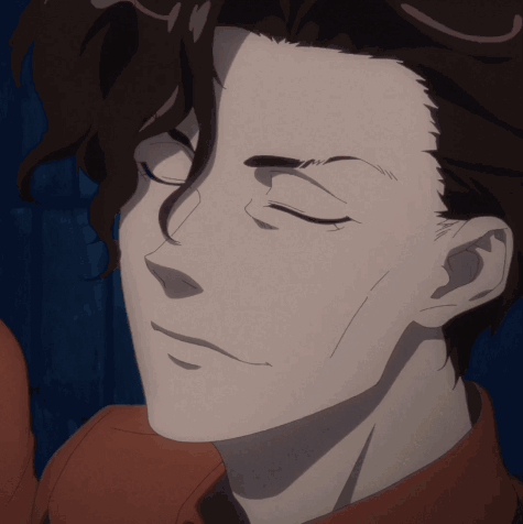 A Close Up Of A Man 'S Face With Closed Eyes GIF