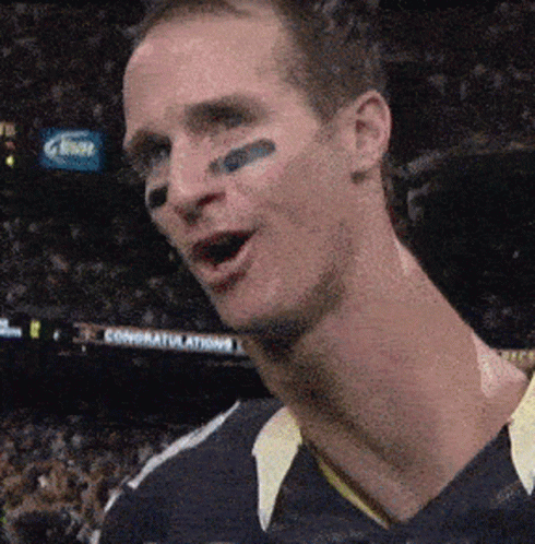 A Close Up Of A Man 'S Face With Congratulations Written On The Bottom GIF