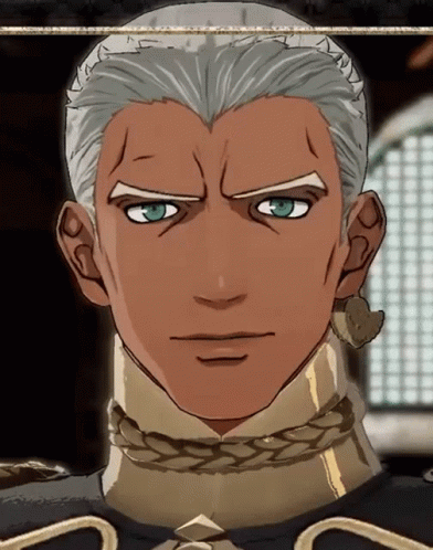 A Close Up Of A Man 'S Face With Grey Hair GIF