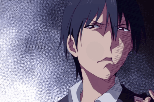 A Close Up Of A Man 'S Face With His Eyes Closed GIF