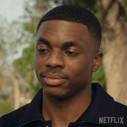 A Close Up Of A Man 'S Face With Netflix Written On The Bottom Right GIF