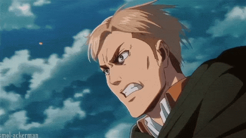 A Close Up Of A Man 'S Face With Smol-Ackerman Written In The Corner GIF