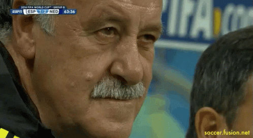 A Close Up Of A Man 'S Face With Soccer Fusion.net Written On The Bottom GIF