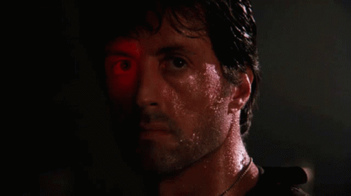 A Close Up Of A Man 'S Face With Sweat On It GIF