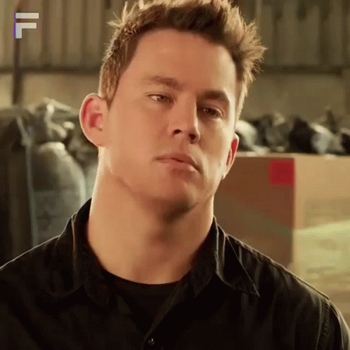 A Close Up Of A Man 'S Face With The Letter F In The Background GIF