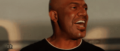 A Close Up Of A Man 'S Face With The Letters Ih Visible GIF