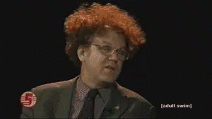 Close Up Of Man's Face With Number 5 GIF