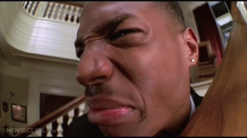 A Close Up Of A Man 'S Face With The Website Movieclips.com Visible GIF