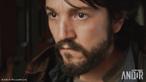 Close Up Of Man's Face With Andor Text GIF