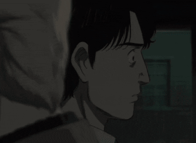 A Close Up Of A Man 'S Face With The Word Daredevil Shots Visible GIF