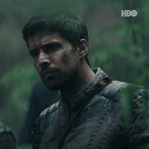 A Close Up Of A Man 'S Face With The Word Hbo On The Bottom GIF