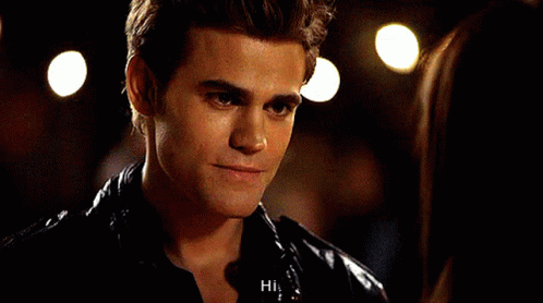 A Close Up Of A Man 'S Face With The Word Hi On The Bottom GIF