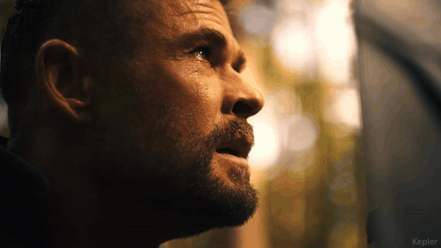 A Close Up Of A Man 'S Face With The Word Kepler In The Corner GIF