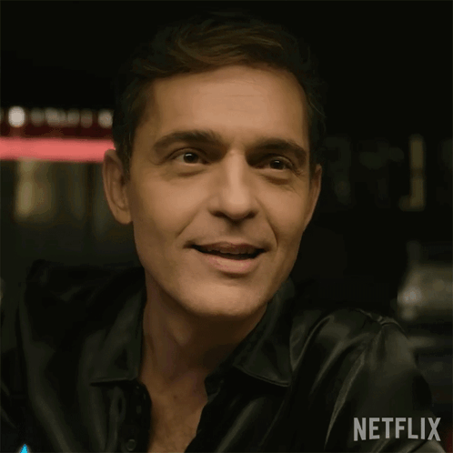 A Close Up Of A Man 'S Face With The Word Netflix On The Bottom Right GIF