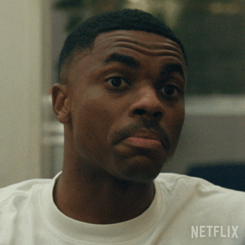 A Close Up Of A Man 'S Face With The Word Netflix On The Bottom Right GIF