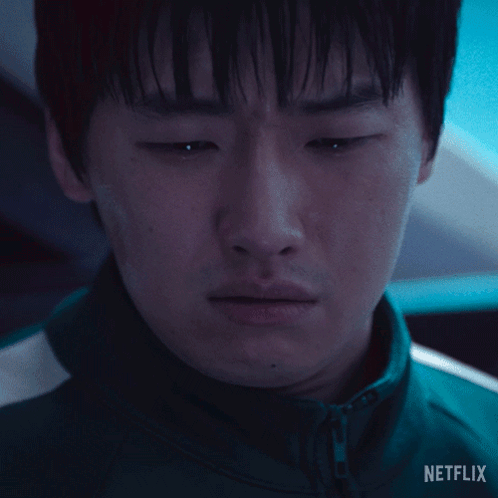 A Close Up Of A Man 'S Face With The Word Netflix On The Bottom Right GIF