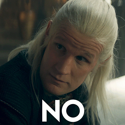 A Close Up Of A Man 'S Face With The Word No On The Bottom GIF