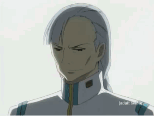 A Close Up Of A Man 'S Face With The Words Adult Swim Visible GIF