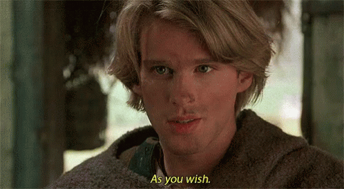 A Close Up Of A Man 'S Face With The Words As You Wish Written On The Bottom GIF