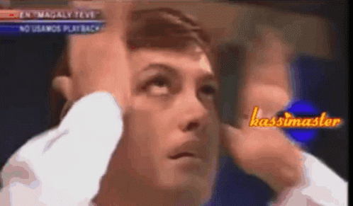 A Close Up Of A Man 'S Face With The Words Bassmaster On The Bottom Right GIF