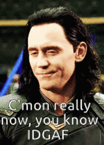 A Close Up Of A Man 'S Face With The Words " C Mon Really Now You Know Idgaf " GIF