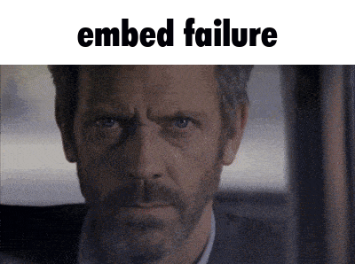 A Close Up Of A Man 'S Face With The Words " Embedded Failure " Above Him GIF