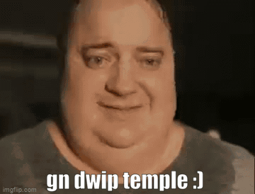A Close Up Of A Man 'S Face With The Words Gn Dwip Temple . GIF