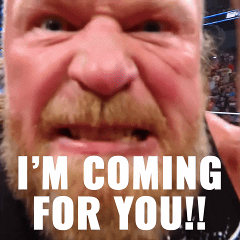 A Close Up Of A Man 'S Face With The Words " I 'M Coming For You " GIF