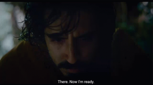 A Close Up Of A Man 'S Face With The Words I 'M Ready Now Below Him GIF