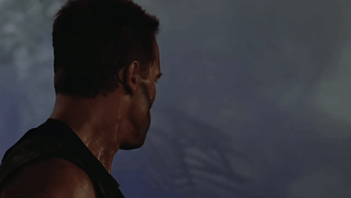 A Close Up Of A Man 'S Face With The Words If It Bleeds Below It GIF