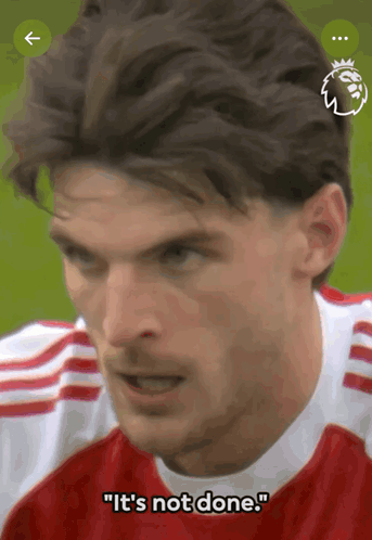 A Close Up Of A Man 'S Face With The Words " It 'S Not Done " GIF