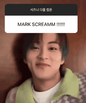 A Close Up Of A Man 'S Face With The Words Mark Screamm Written Above It GIF