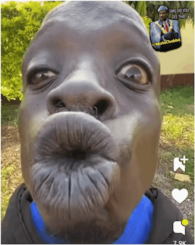 a close up of a man 's face with the words omg did you see that