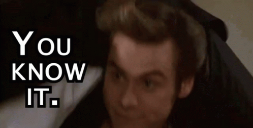 A Close Up Of A Man 'S Face With The Words " You Know It " Behind Him GIF