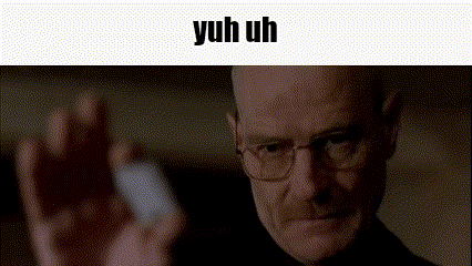 A Close Up Of A Man 'S Face With The Words Yuh Uh Above Him . GIF