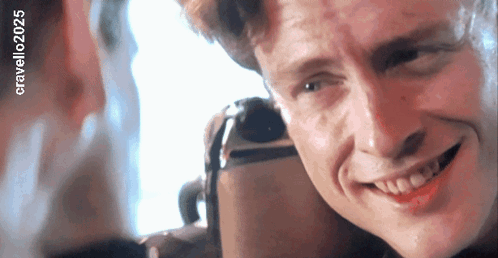 A Close Up Of A Man 'S Face With The Year 2025 On The Bottom Left GIF