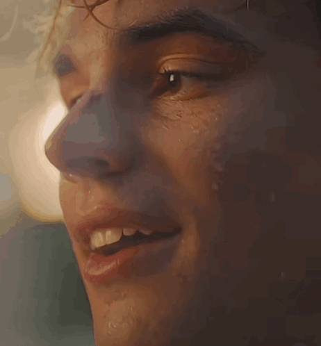 A Close Up Of A Man 'S Face With Water Dripping From His Nose GIF