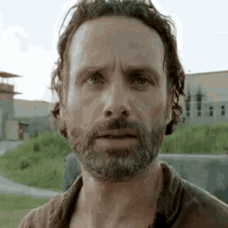 A Close Up Of A Man With A Beard And Long Hair . GIF