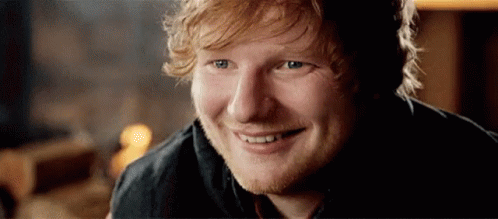 A Close Up Of A Man With Red Hair Smiling . GIF
