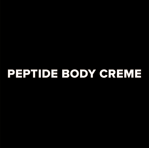 a close up of a person applying peptide body creme on their skin