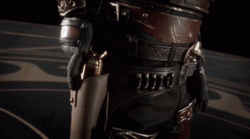 A Close Up Of A Person Holding A Gun With The Word Cancel Below GIF