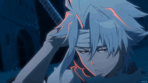 A Close Up Of A Person Holding A Sword GIF