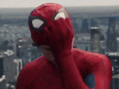 a close up of a person in a spider man costume