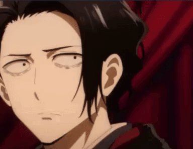 A Close Up Of A Person Making A Funny Face With Their Eyes Closed . GIF