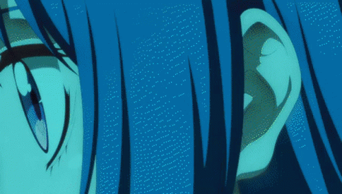 A Close Up Of A Person 'S Blue Eye With The Number 3 In The Background GIF