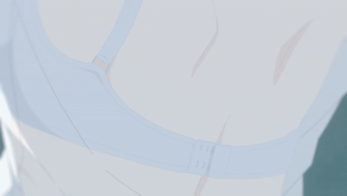 A Close Up Of A Person 'S Chest With A White Bra On GIF