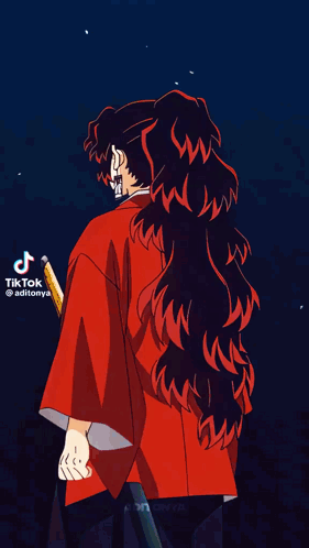 A Close Up Of A Person 'S Ear With A Ponytail And A Red Jacket . GIF