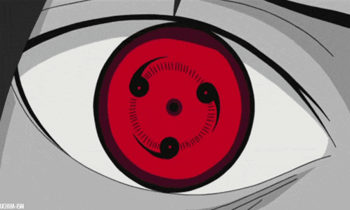 A Close Up Of A Person 'S Eye With A Red Center GIF